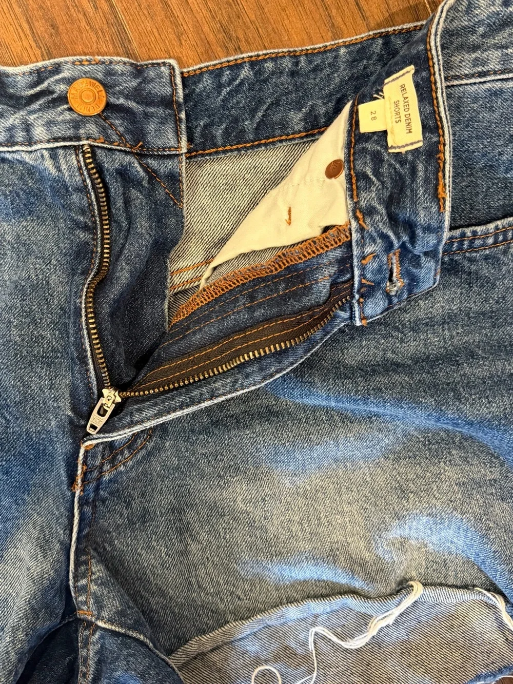 Madewell Relaxed Denim Blue Jean Cutoff Shorts